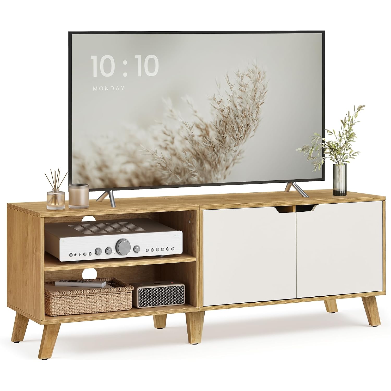 Mueble TV 2 puertas Roble