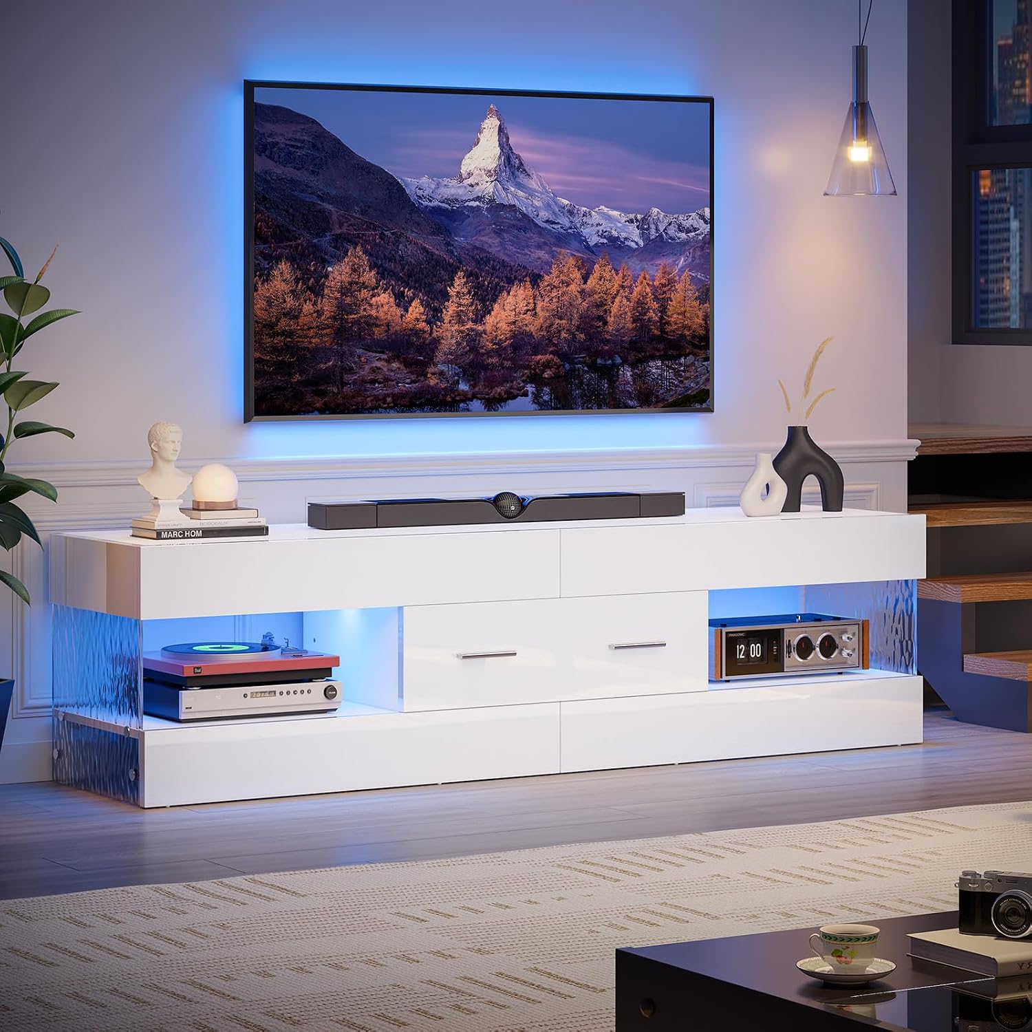 Mueble TV alto Blanco