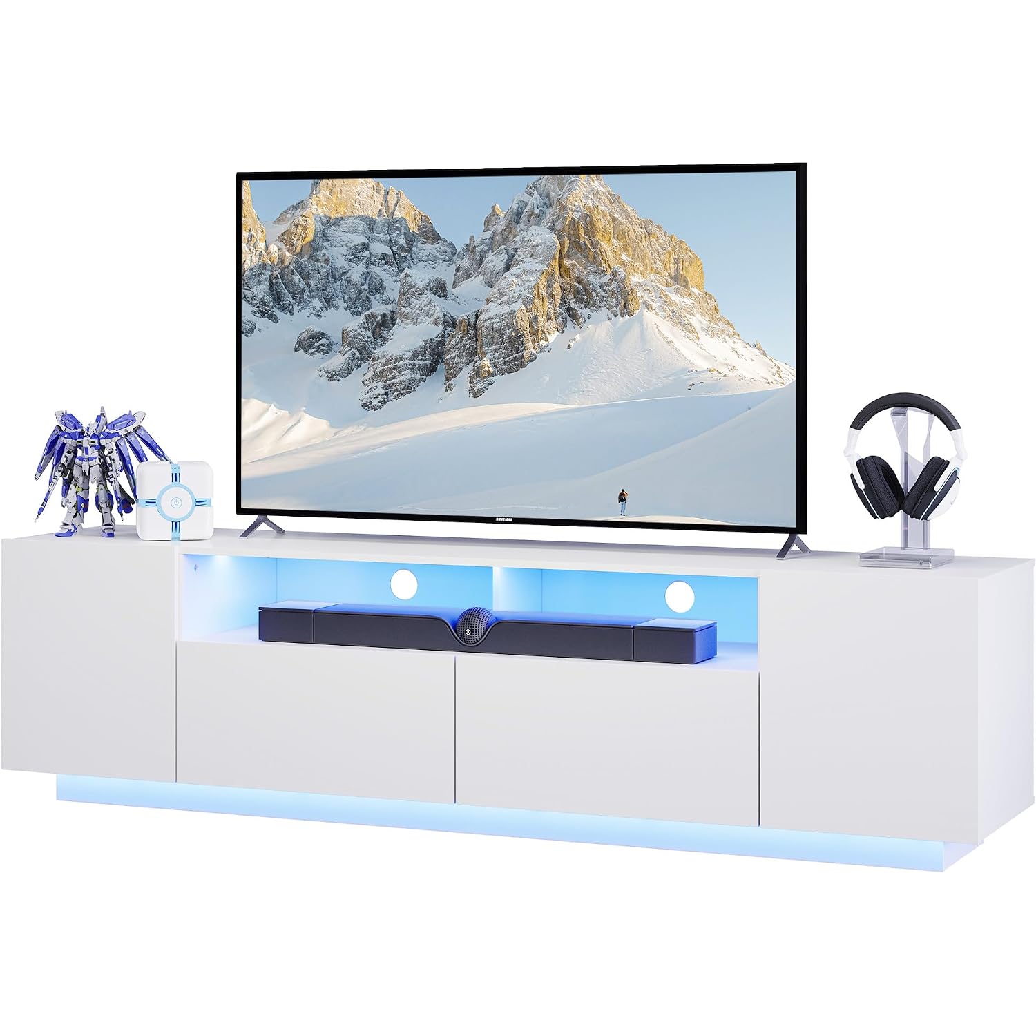 Mueble TV con LED Blanco