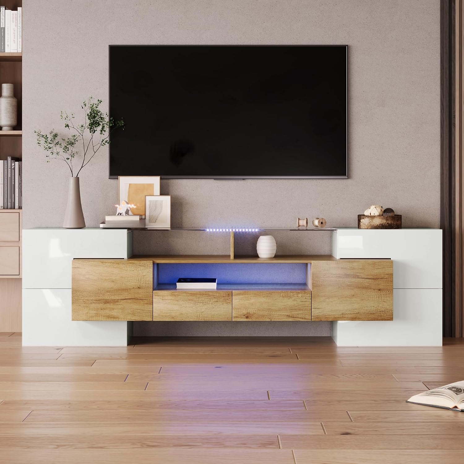 Mueble TV con LED Blanco
