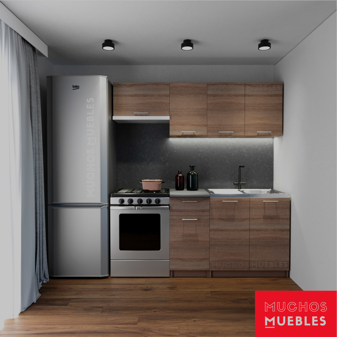 Cocina modular Roble Oscuro 180 cm