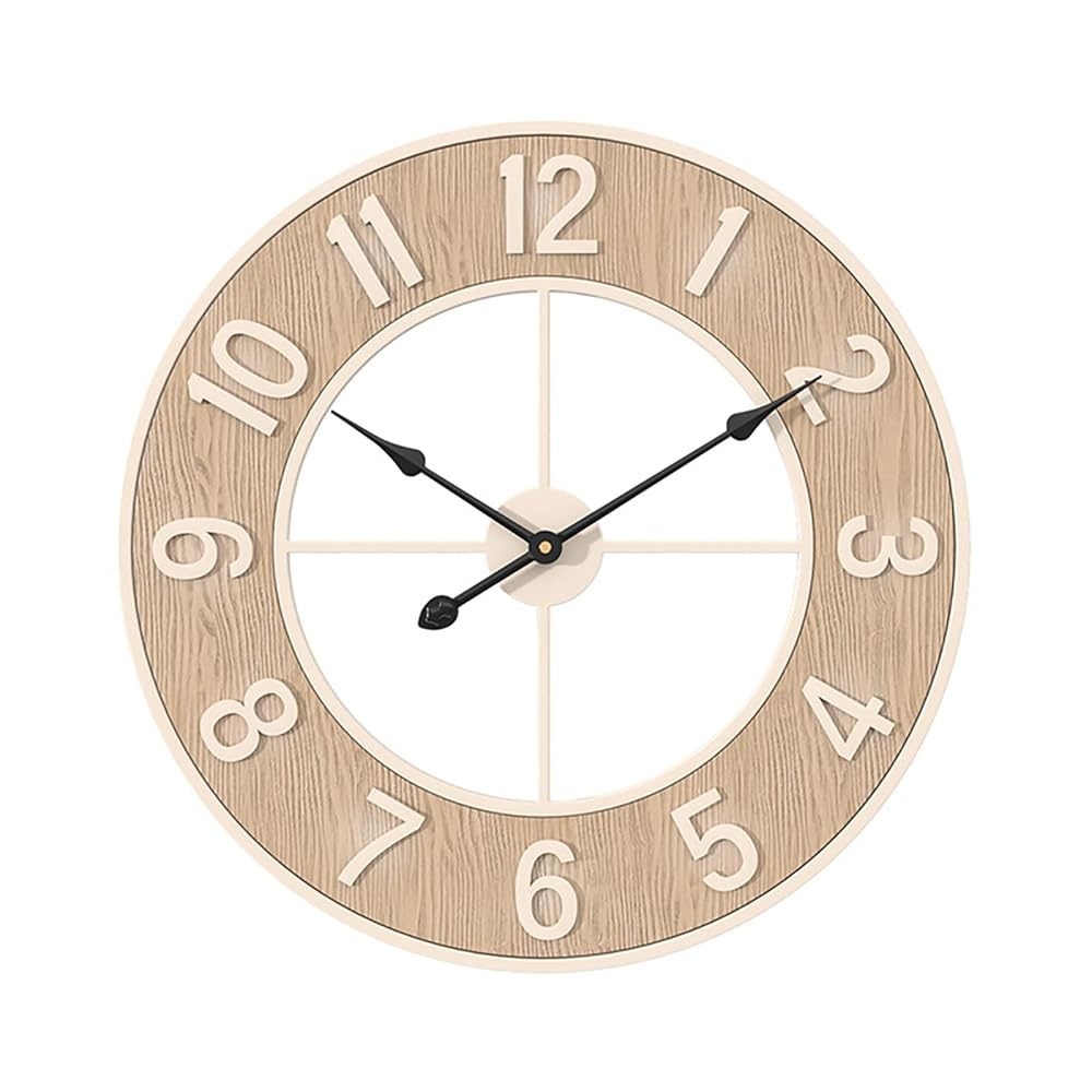 Reloj de pared vintage grano de madera 60 cm