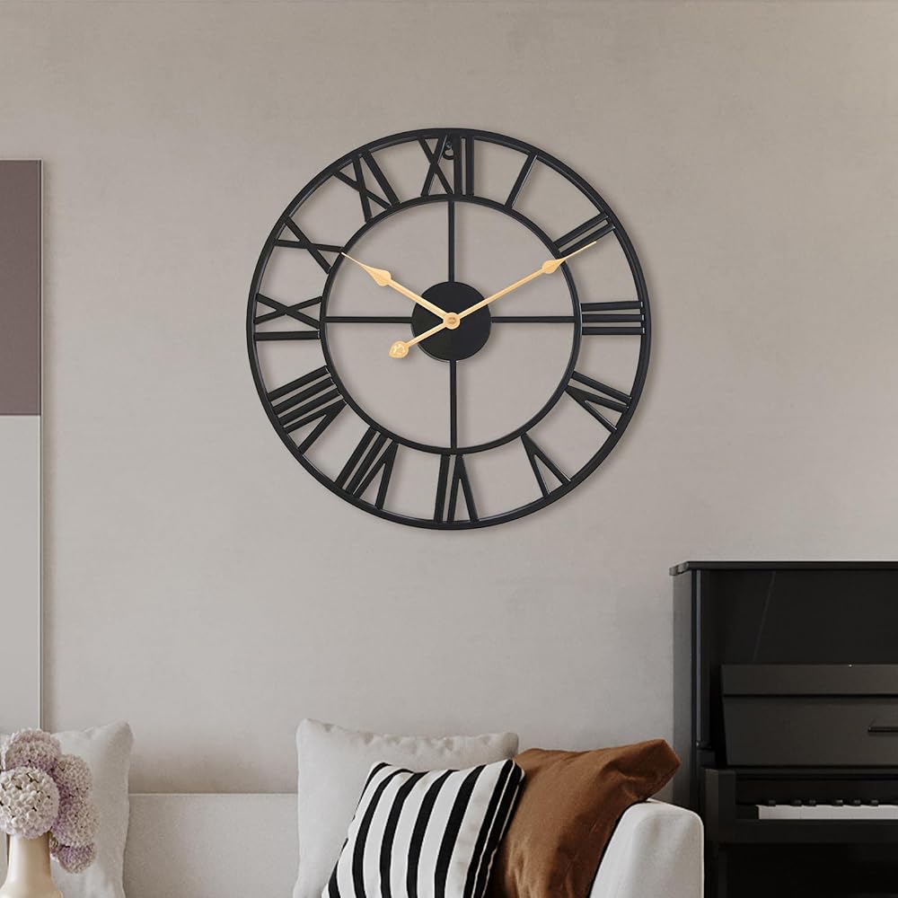 Reloj de pared con números romanos 60 cm