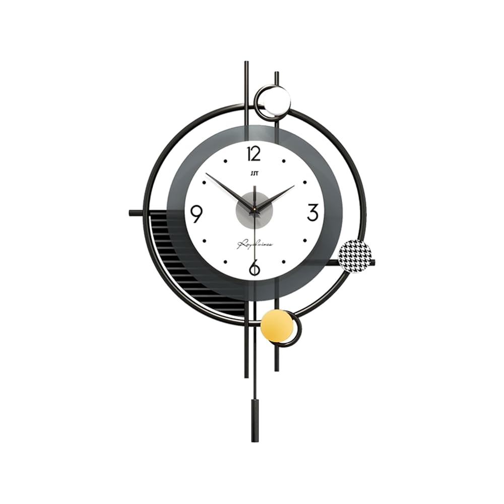 Reloj de pared con péndulo minimalista