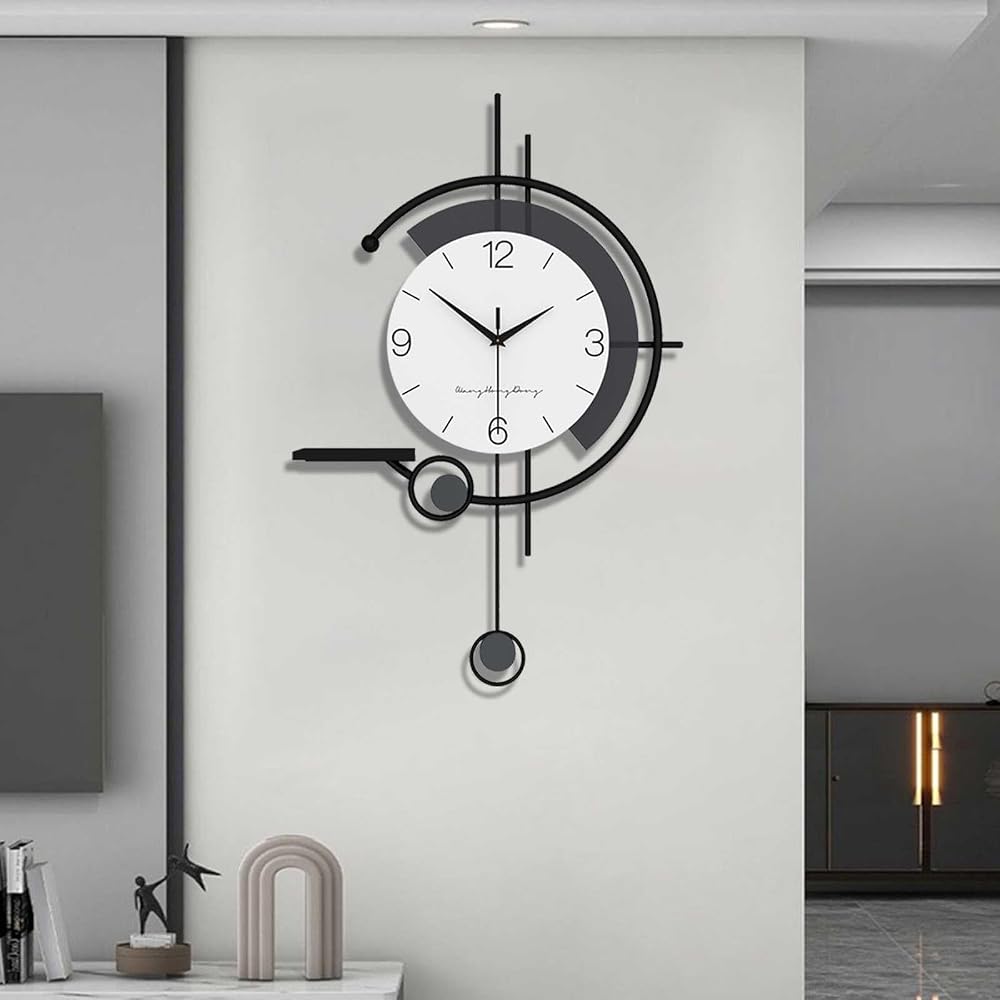 Reloj de pared Art Deco acrílico y madera