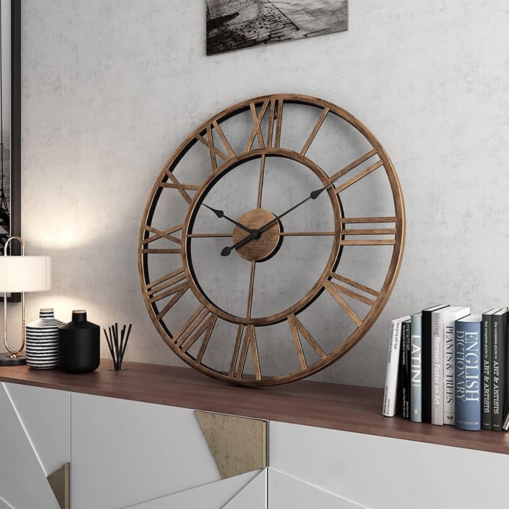 Reloj de pared vintage metálico 50 cm
