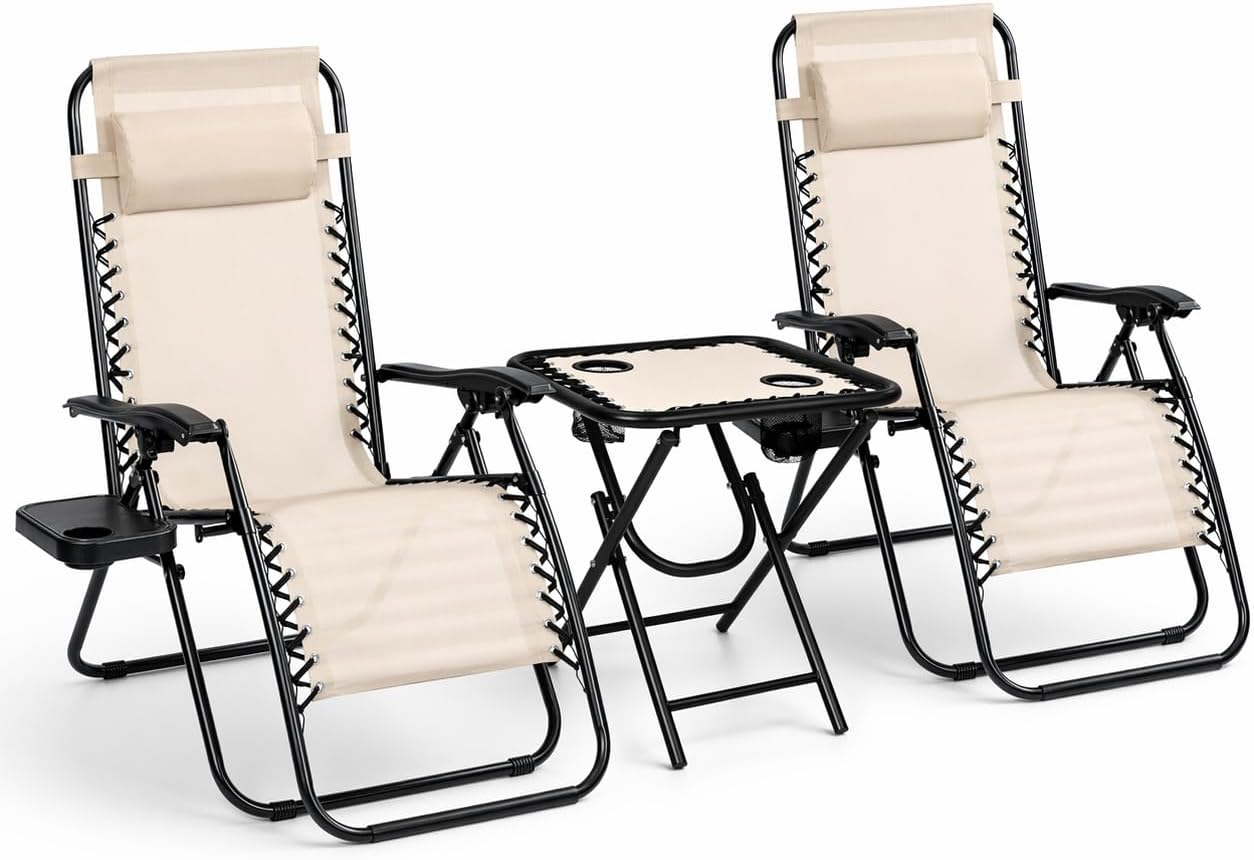 Tumbonas plegables Beige