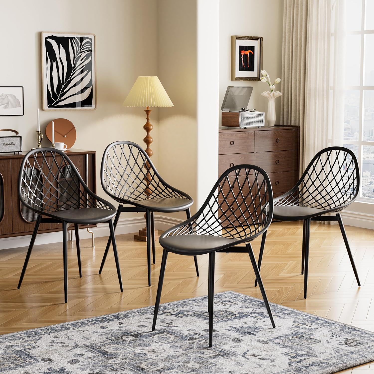 Sillas de comedor Negro