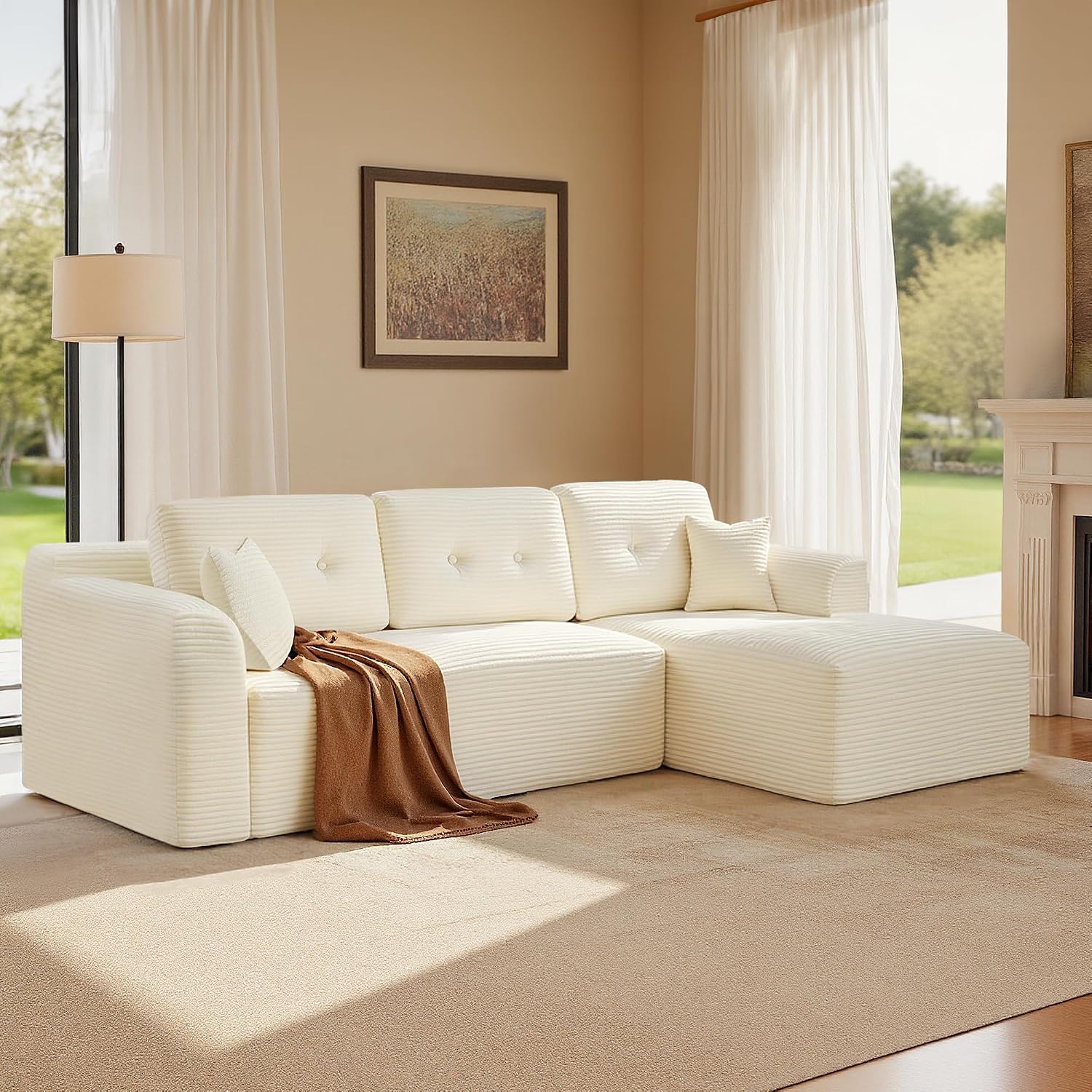 Sofá esquinero chaise derecha Blanco