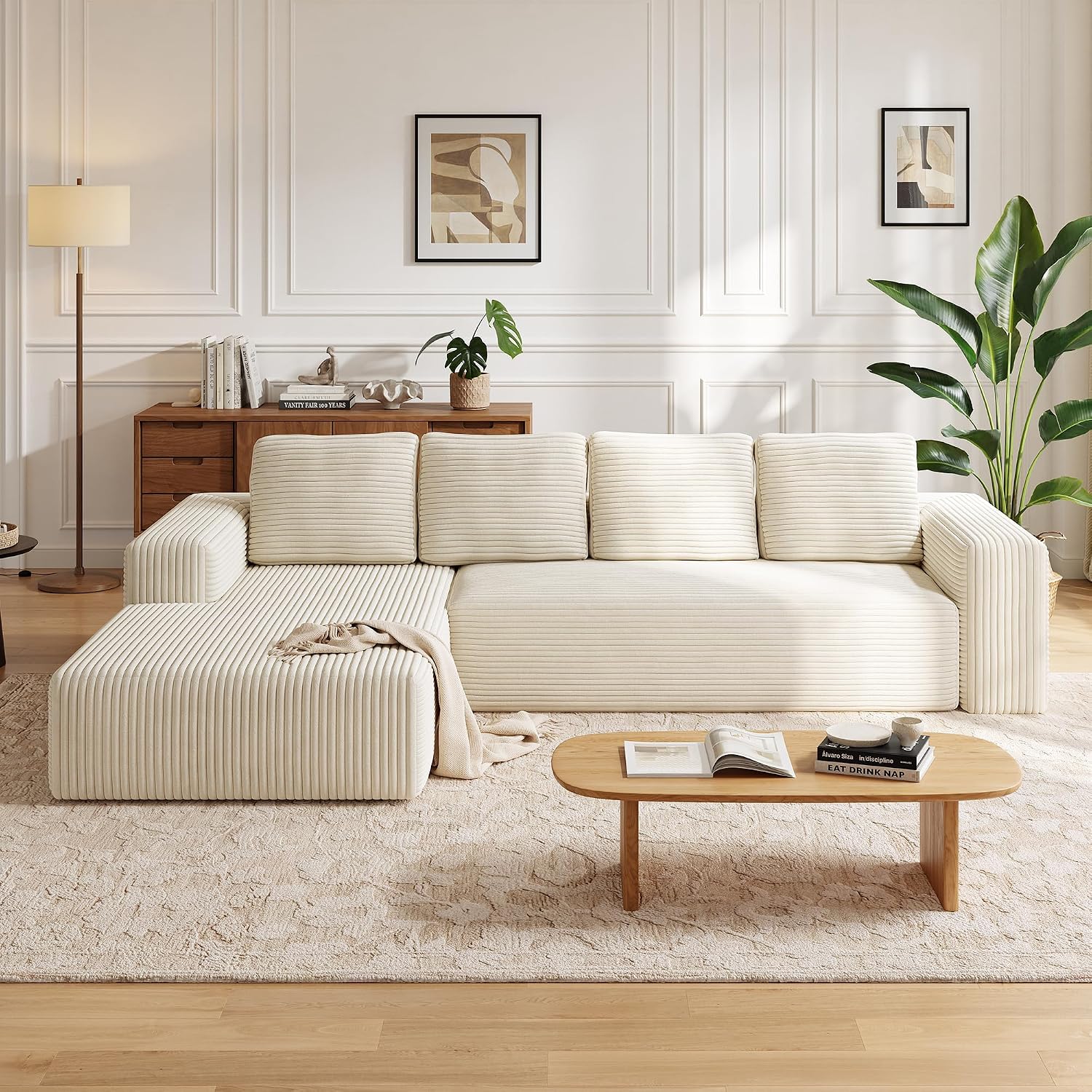 Sofá cama esquinero Blanco